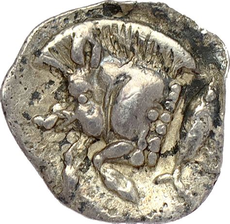 ANCIENT GREECE AR Hemiobol 450 400 B C Mysia Kyzikos VF Sl