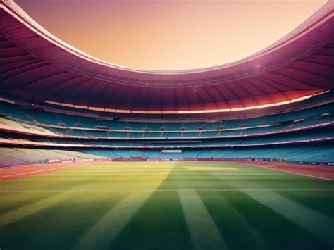 Premium AI Image | Cricket Stadium Top view on cricket pitch