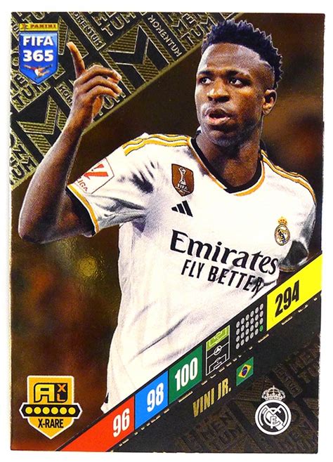 karty piłkarskie PANINI FIFA 365 2024 X RARE MOMENTUM Vini Vinicius