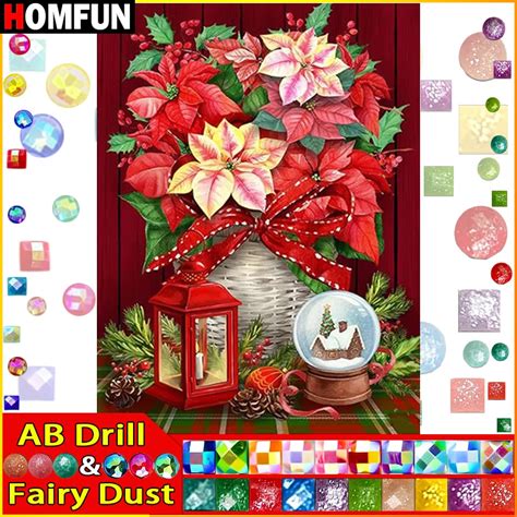 Homfun Fairy Dust Ab Diamond Painting Full Square Round Diamond Scenery