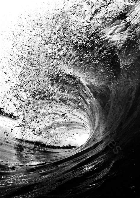 Large Ocean Wave Black & White Photography Print Printable - Wall Art ...