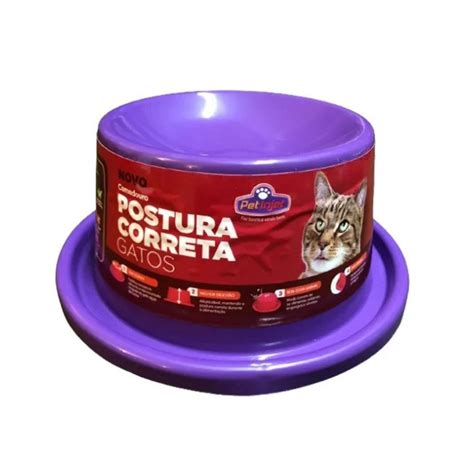 Comedouro Ergonômico Gatos Anti Formiga Postura Correta Anti Estresse