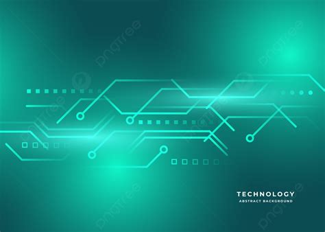 Circuit Technology Background With Green Color Circuit Diagram