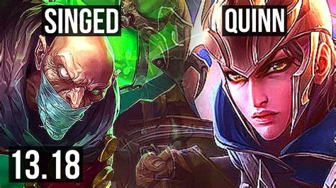 SINGED Vs QUINN TOP 2 0 5 Rank 7 Singed 800 Games 1 3M Mastery