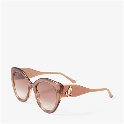 Nude Cat Eye Sunglasses With Jc Monogram Leone S Autumn