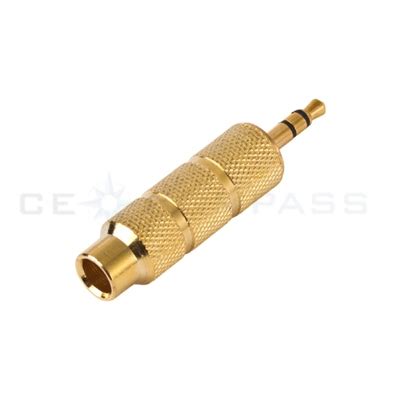 6.5mm to 3.5mm Jack Audio Converter Adapter Gold Plated - Sordan