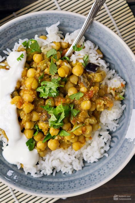 Kichererbsen Curry Mit Auberginen Madame Cuisine