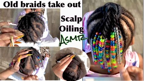 Asmr Scalp Massage Scratching Old Braids Take Off New Braids