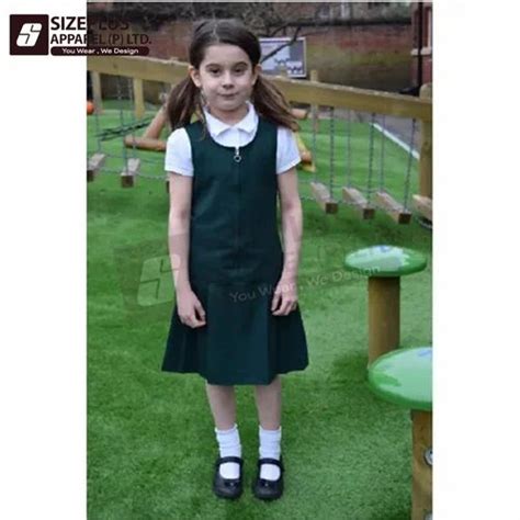 Girls Cotton School Uniform Green at Rs 200/piece in North 24 Parganas ...