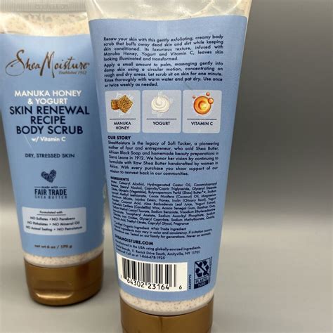 Lot Shea Moisture Manuka Honey Yogurt Skin Renewal Body Scrub W