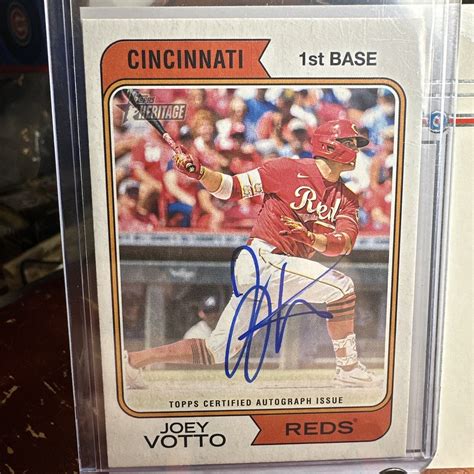 Joey Votto 2023 Topps Heritage ROA JV Real One Autographs RAW Price