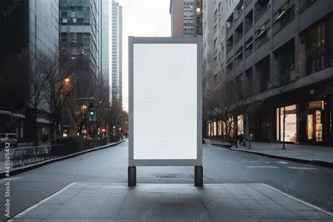 Blank billboard mockup template. Vertical billboard template for ...