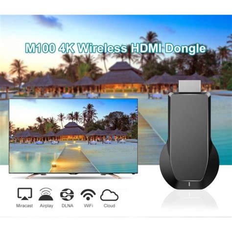 Anycast M100 2.4G/5G 4K Miracast Any Cast Wireless for DLNA AirPlay TV ...