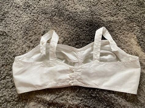 60s Nursing Bra Vintage White Cotton Brassiere Ladie… Gem