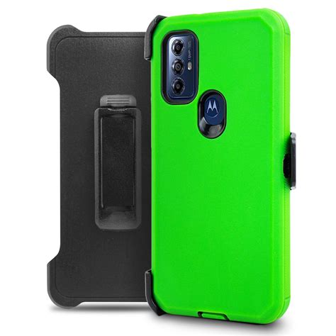 Motorola Moto G Play 2023g Pureg Power 2022 Phone Case W Screen Protector Belt Clip Green