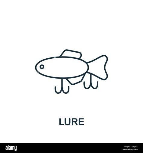 Lure Icon Monochrome Simple Fishing Icon For Templates Web Design And