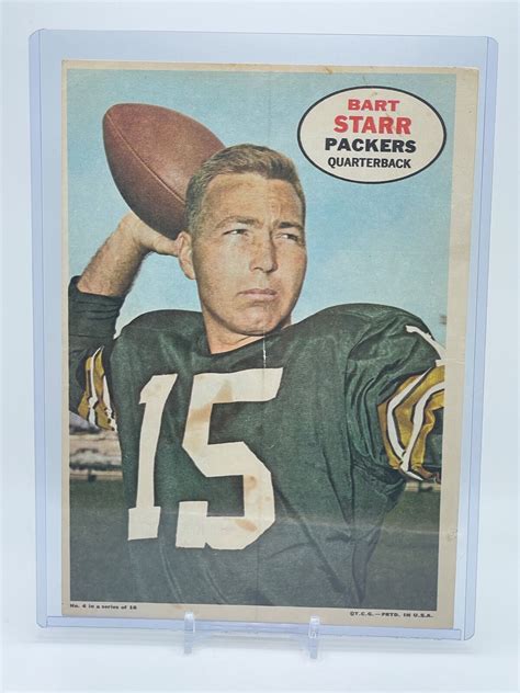 1968 Topps Bart Starr Poster SET BREAK EBay