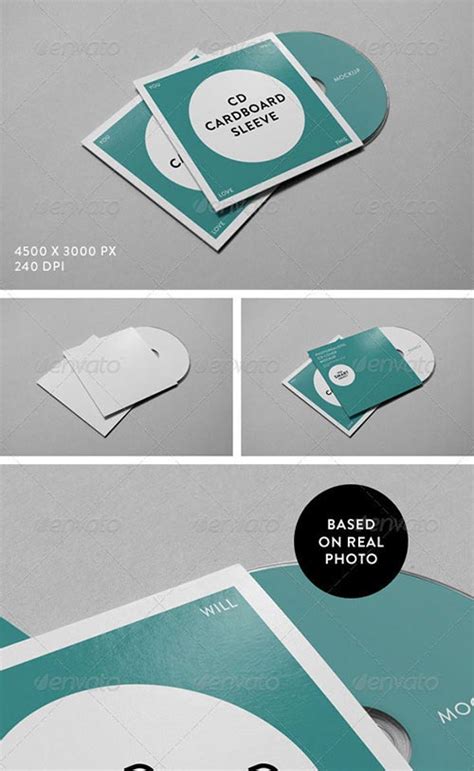 20 Psd Cddvd Cover Mockup Templates Dzinewatch