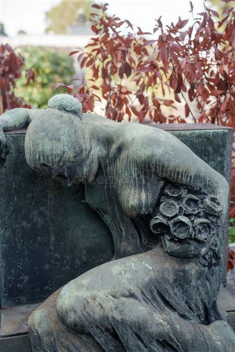 Cimitero Monumentale Historic Cemetery In Milan Italy A Tomb Stock