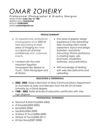 CV Omar Zoheiry PDF