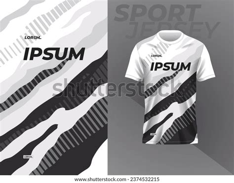 Black White Jersey Mockup Template Design Stock Vector (Royalty Free ...