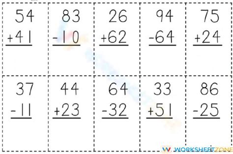 Add And Subtract Worksheet