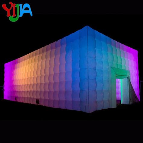 Tienda De Campa A De Cubo Inflable Blanca Iluminada M Gica Grande