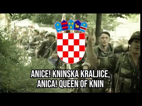 Anica Kninska Kraljica Croatian Patriotic Song YouTube