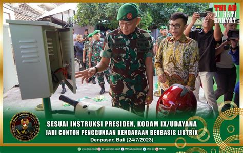 Sesuai Instruksi Presiden Kodam Ix Udayana Jadi Contoh Penggunaan