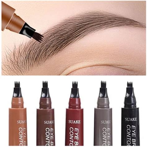 4d Microblading Eyebrow Pen 4 Forks Tip Eyebrow Tattoo Pencil Long