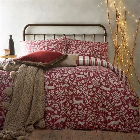 Wildberry Furn Skandi Woodland Duvet Cover Bedding Set Terrys