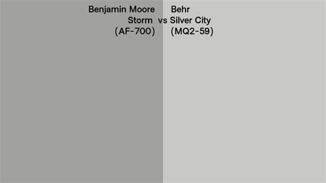 Benjamin Moore Storm AF 700 Vs Behr Silver City MQ2 59 Side By Side