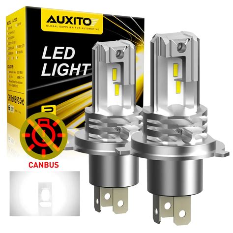 Auxito Pcs H Led Hi Lo High And Low Beam With Canbus Headlight