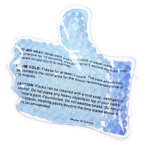 Imprint Ca Shaped Mini Aqua Pearls Hot Cold Pack Thumbs Up C Tu
