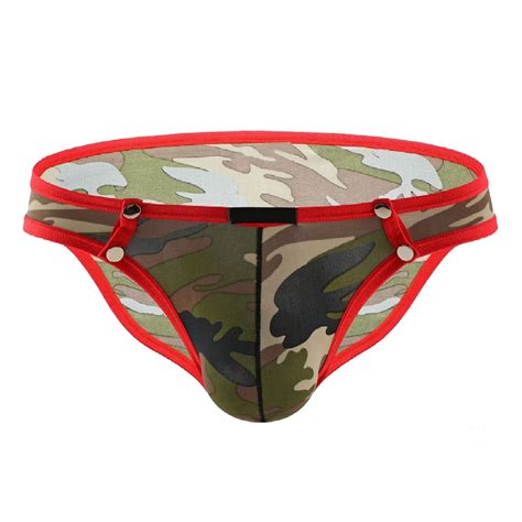 Mens Briefs Underwear With Pouch Sexy Jock Strap Bulge Enhancer Camouflage Classic Sports