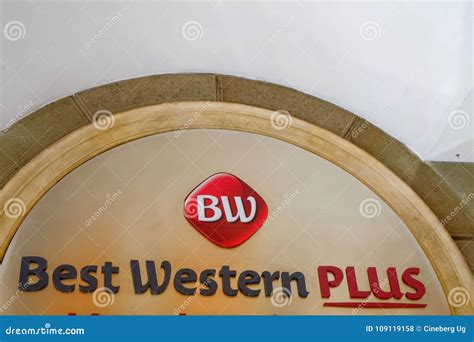 Best Western Plus Hotel Sign Editorial Stock Photo - Image of pension, emblem: 109119158