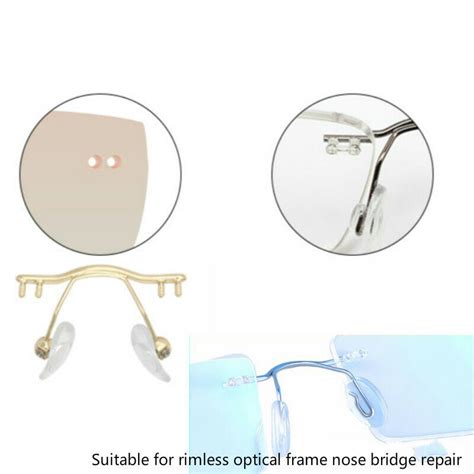 Eyewear Nose Bridge Replacement Anti Slip Glasses Accessories Rimless Frame Ebay