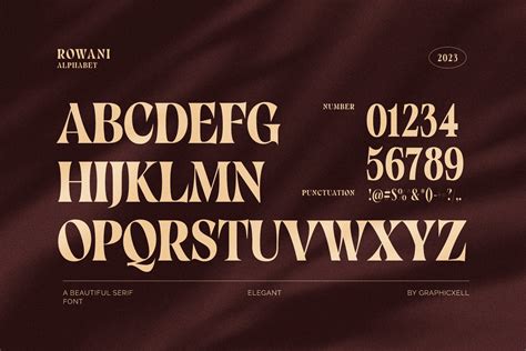 Rowani Elegant Serif Font Design Cuts