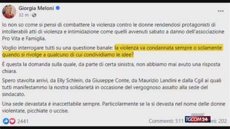 Meloni Contro Pro Vita Atti Intollerabili La Sinistra Intervenga