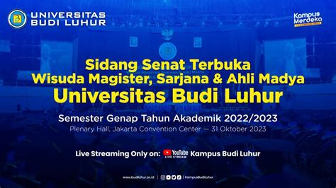 Wisuda Universitas Budi Luhur Semester Genap Tahun Akademik