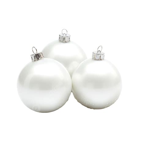 Bolas De Navidad Blancas PNG Blanco Navidad Pelotas PNG Imagen Para