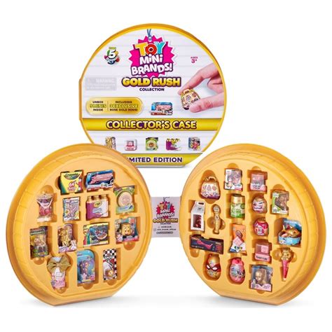 5 Surprise Toy Mini Brands Gold Rush Collectors Case with 5 mystery Minis by ZURU | Smyths Toys ...