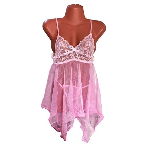 Janeena Women Sexy Lace Sleep Dress Mesh Nightgown Lingerie Set Shopee Philippines