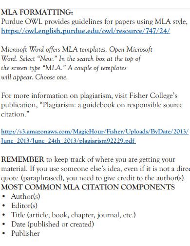 Mla Purdue Owl 23 Examples Format How To Write Pdf