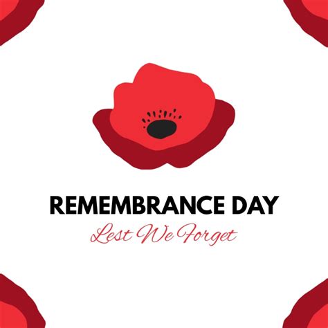 Remembrance Day Post For Instagram Template Postermywall