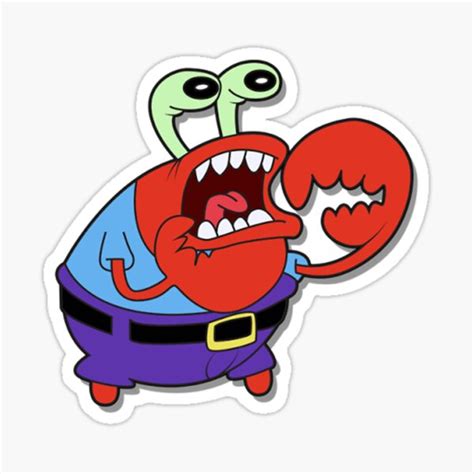 Mr Krabs Sticker For Sale By Mwf6168 Redbubble