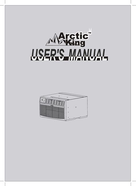 User Manual Arctic King Akw Cr English Pages