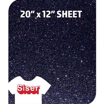 Siser Glitter Heat Transfer Vinyl - Black HTV