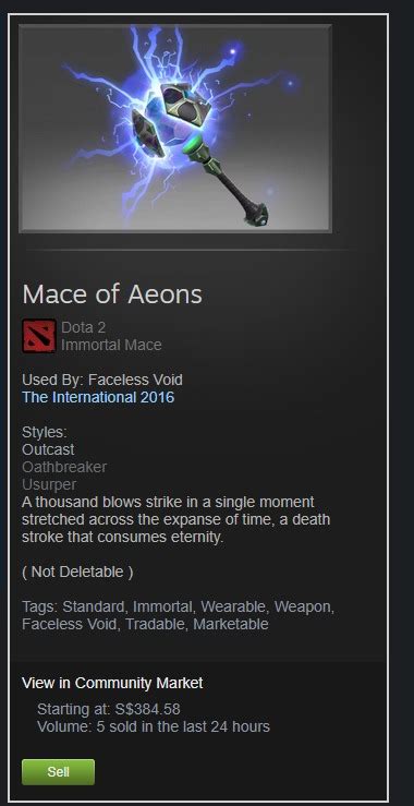 Mace Of Aeons Dota Faceless Void Video Gaming Gaming Accessories