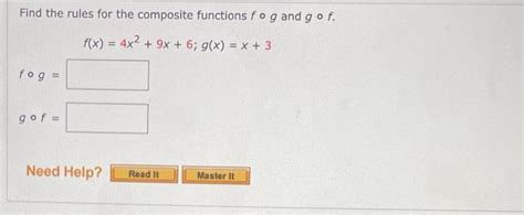 Solved Let F X X3 3 G X X2−2 And H X 2x 6 Find The Rule